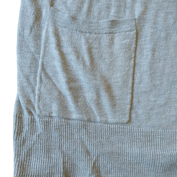 Madewell Open Front Pocketed Slub Heather Gray Lightweight Cardigan M2235 - Picture 5 of 8